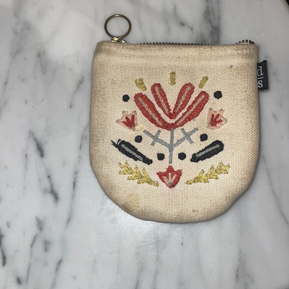 Danica studios embroidered coin bag